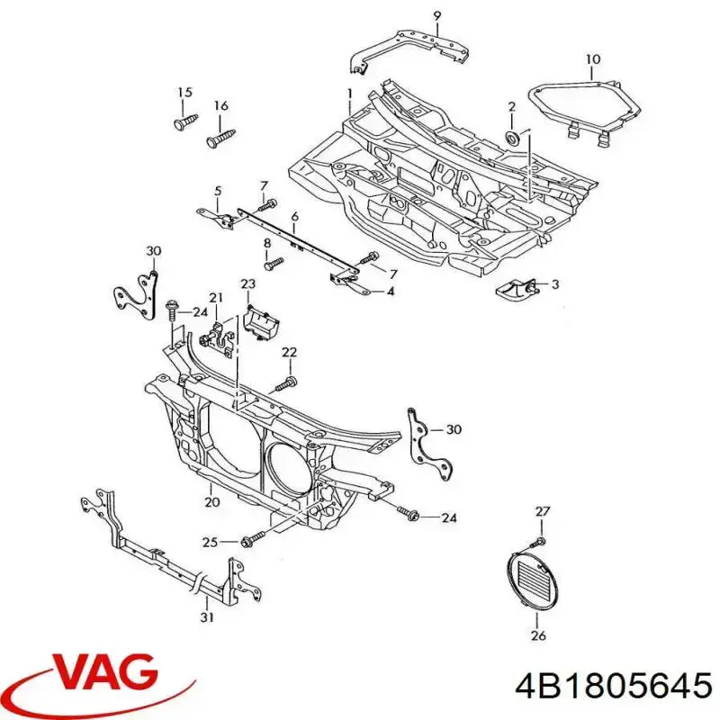  VAG 4B1805645 ціна, від 31.67 USD