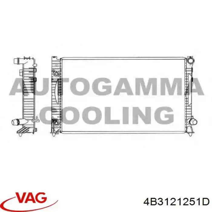 Радіатор основний VAG 4B3121251D ціна, від 195.51 USD