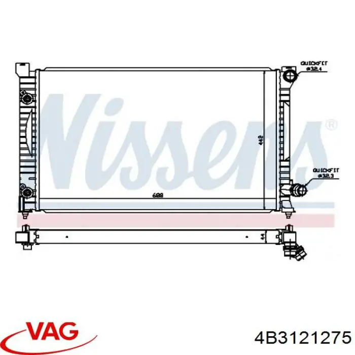 Купити 4B3121275 VAG Радіатор двигуна