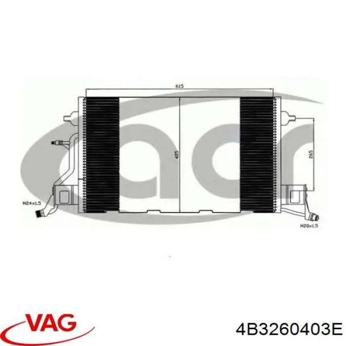 4B3260403E VAG радіатор кондиціонера