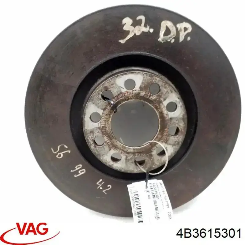 Диск гальмівний передній VAG 4B3615301