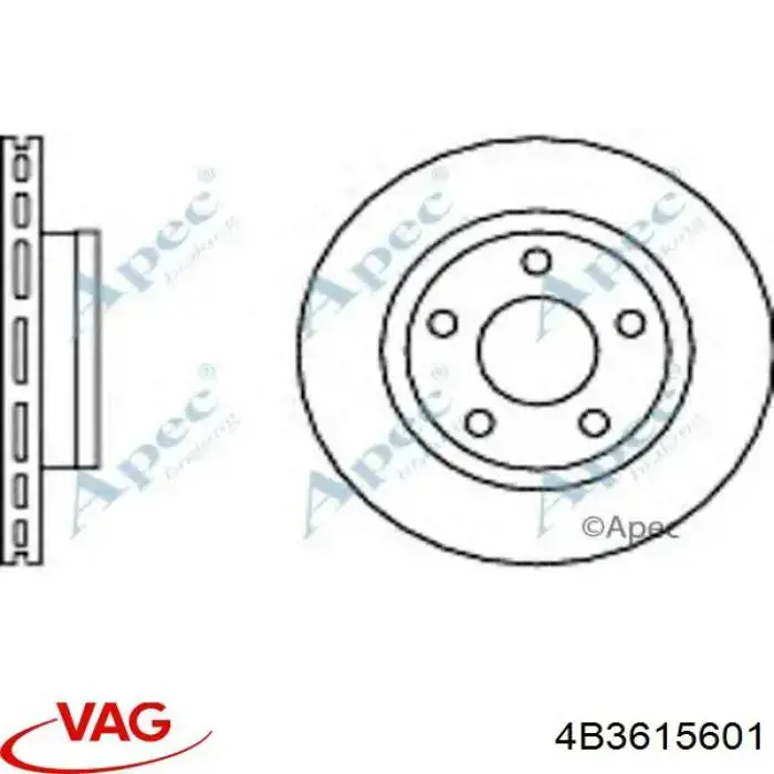 Диск гальмівний задній VAG 4B3615601