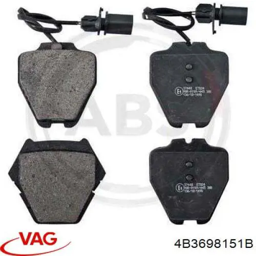 Тормозні колодки VAG 4B3698151B