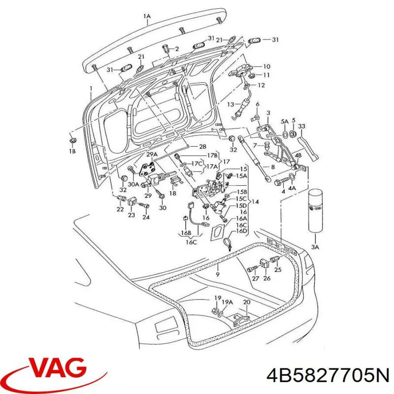  VAG 4B5827705N ціна, від 25.34 USD