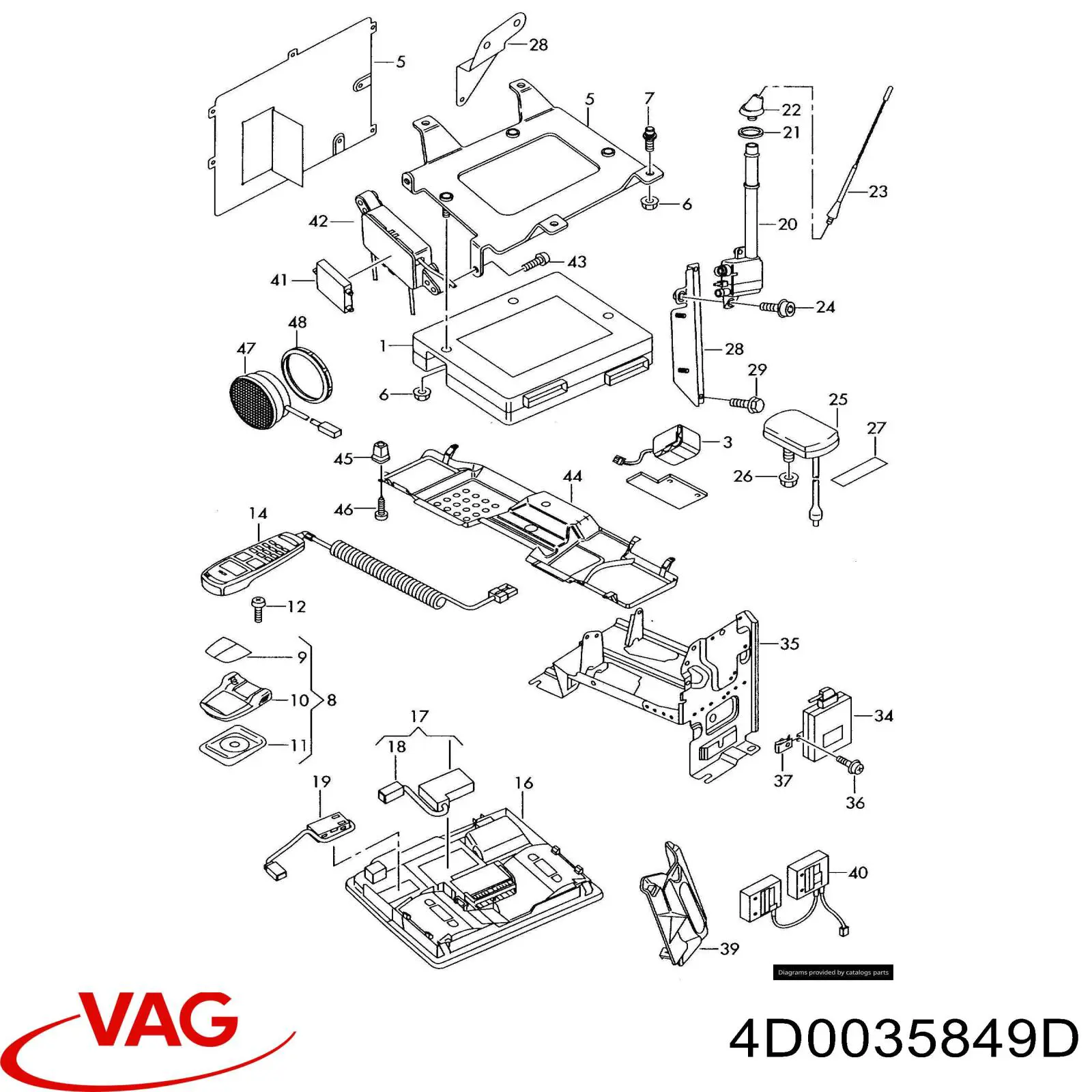 Купити 4D0035849D VAG Шток антени