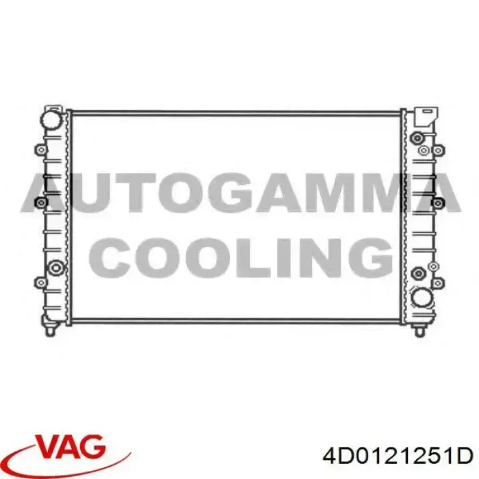 4D0121251D VAG Радіатор охолодження двигуна