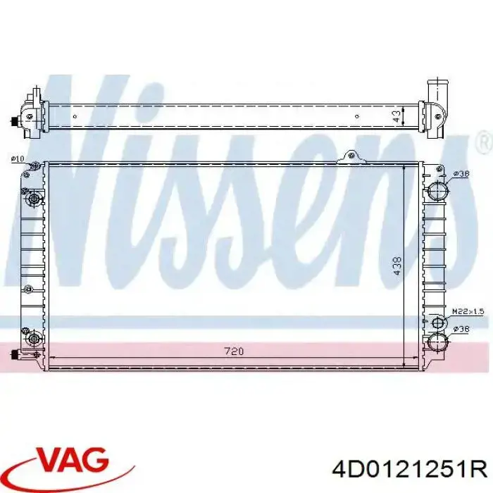 Радіатор основний VAG 4D0121251R ціна, від 137.30 USD