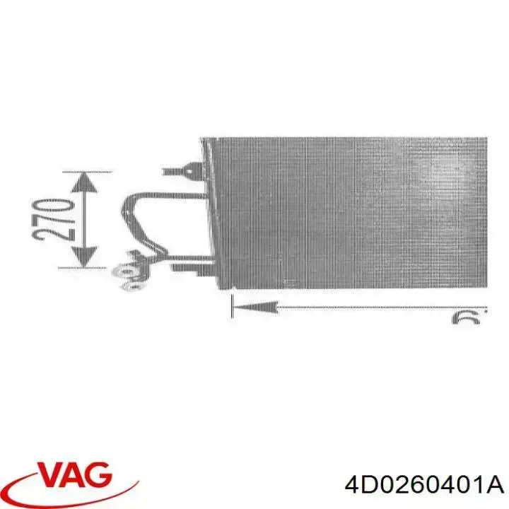Радіатор кондиціонера 4D0260401A VAG