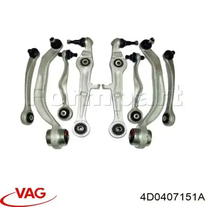 Купити 4D0407151A VAG Важіль передньої підвіски нижній, лівий/правий