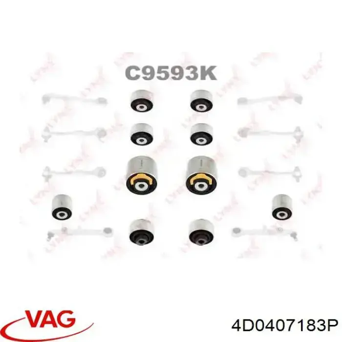 Сайлентблок нижнього важеля передньої підвіски VAG 4D0407183P ціна, від 15.29 USD