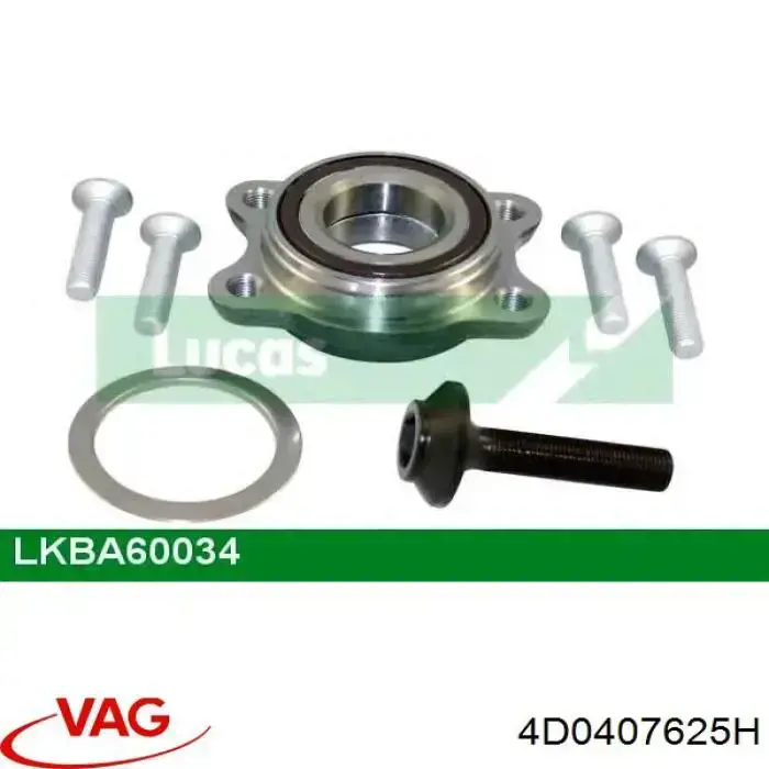 4D0407625H VAG Підшипник ступиці пер/зад