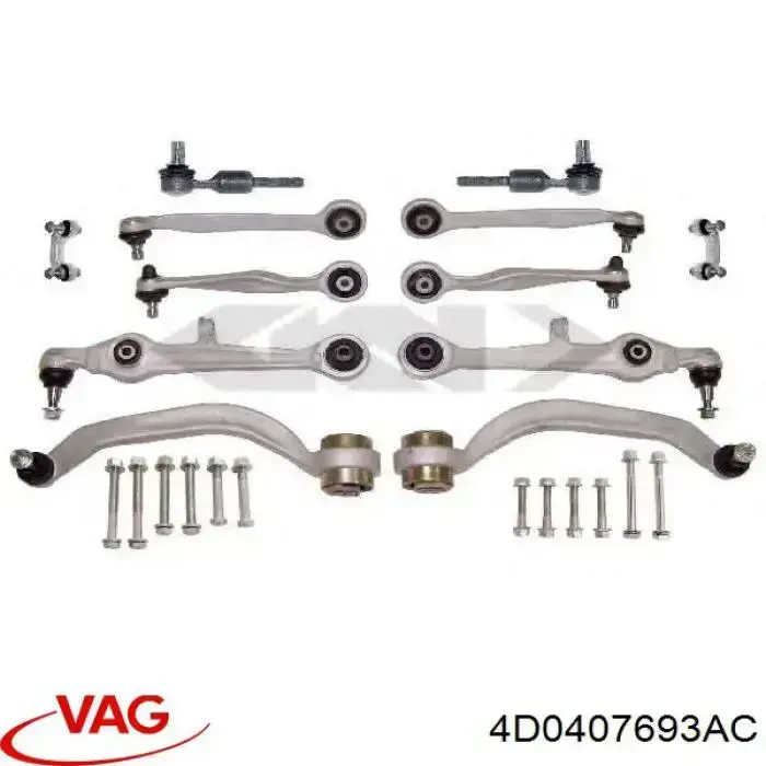 Купити 4D0407693AC VAG Лівий важіль передній нижній підвіски