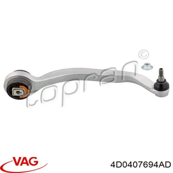 Купити 4D0407694AD VAG Важіль передньої підвіски нижній, правий