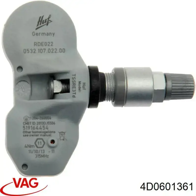 4D0601361 VAG Кран управління тиском до системи накачування шин