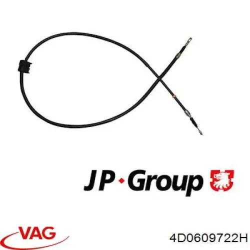 Трос ручного гальма задній, правий VAG 4D0609722H ціна, від 16.84 USD
