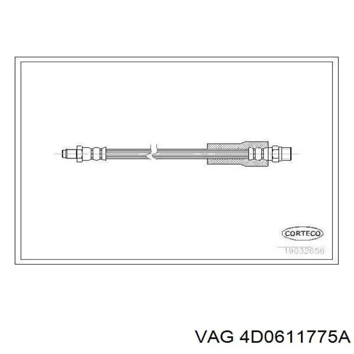 Шланг гальмівний задній 4D0611775A VAG