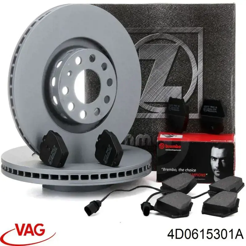 Диск гальмівний передній VAG 4D0615301A