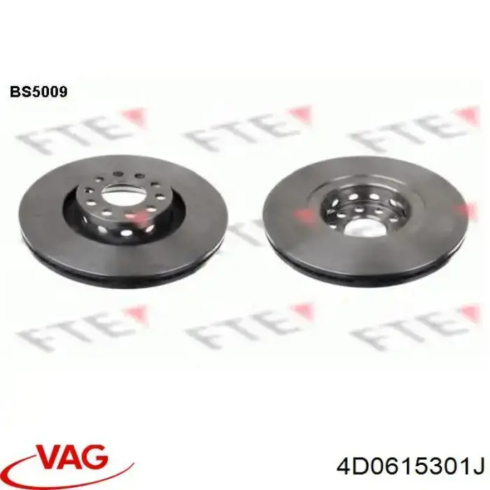 Диск гальмівний передній VAG 4D0615301J
