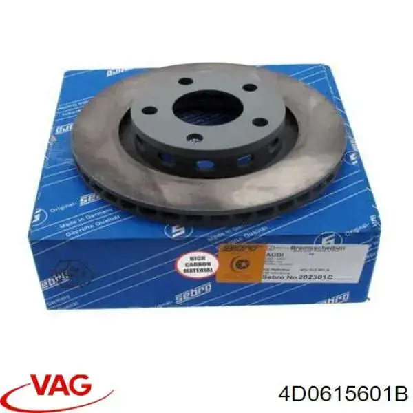 4D0615601B VAG диск гальмівний задній