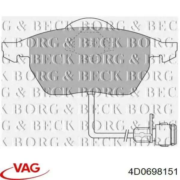 4D0698151 VAG Передні гальмівні колодки