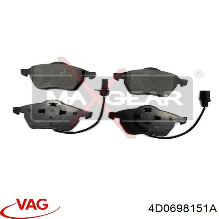 Гальмівні колодки VAG 4D0698151A ціна, від 23.05 USD