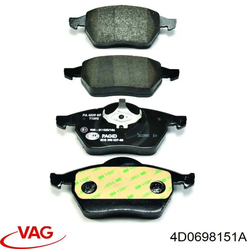 Тормозні колодки VAG 4D0698151A