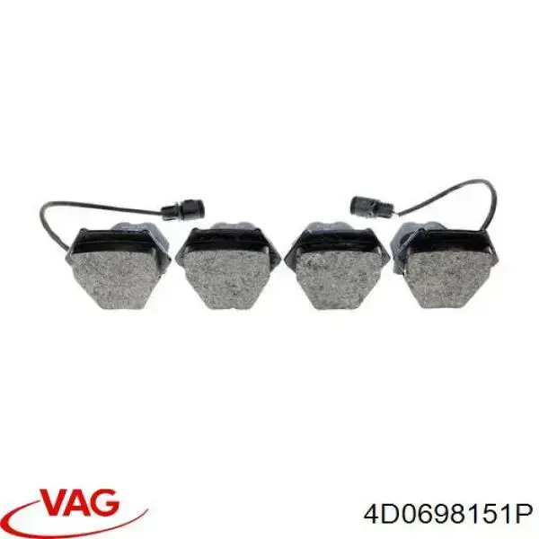 Передні тормозні колодки 4D0698151P VAG