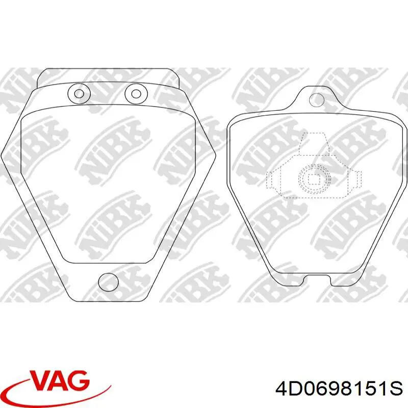 Передні тормозні колодки 4D0698151S VAG