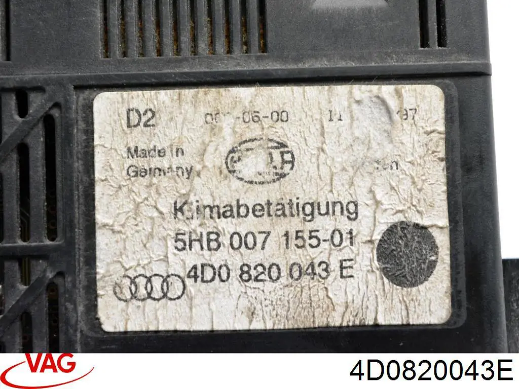 Купити 4D0820043E VAG Блок управління пічкою