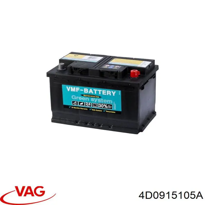 4D0915105A VAG акумуляторна батарея, акб
