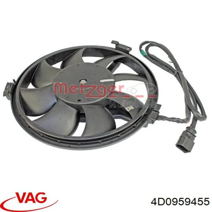 4D0959455 VAG Вентилятор радіатора охолодження, лівий
