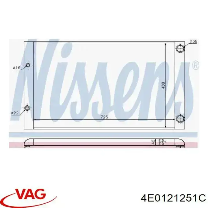 Радіатор основний VAG 4E0121251C ціна, від 184.79 USD