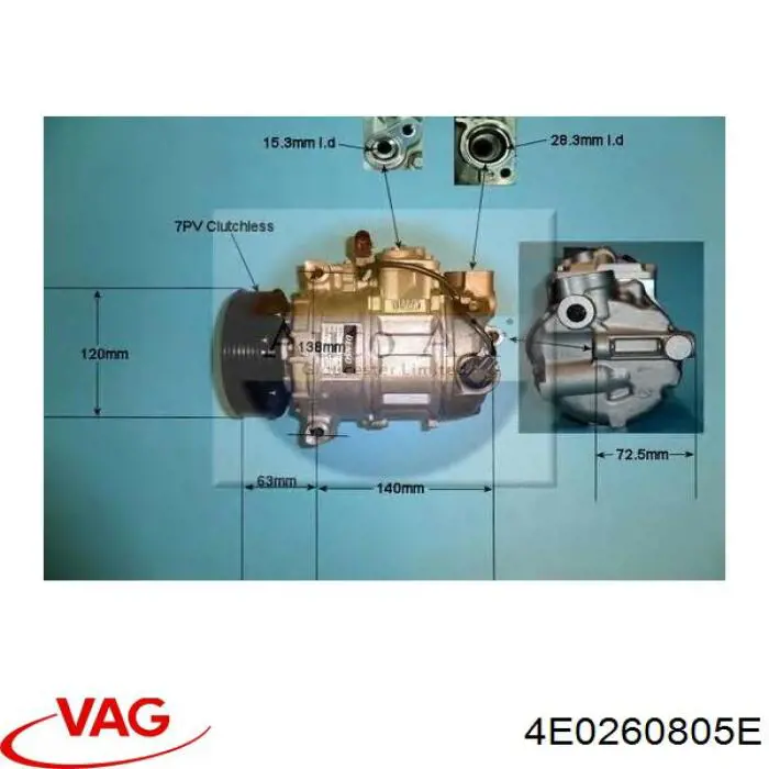 4E0260805E VAG компресор кондиціонера