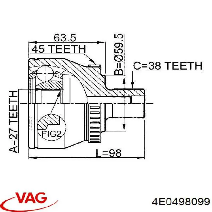ШРУС зовнішній GSP 803099