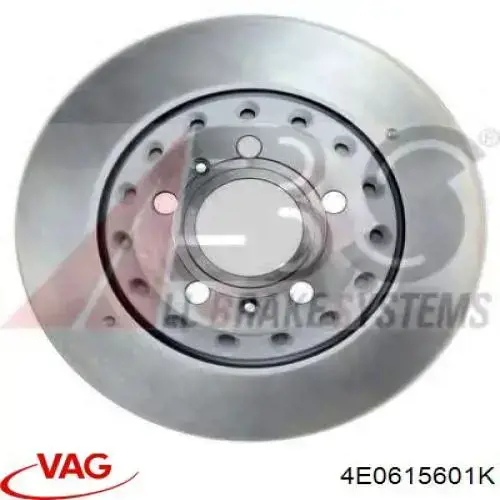 Диск гальмівний задній VAG 4E0615601K