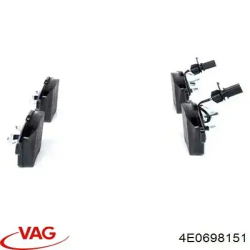 4E0698151 VAG Передні гальмівні колодки