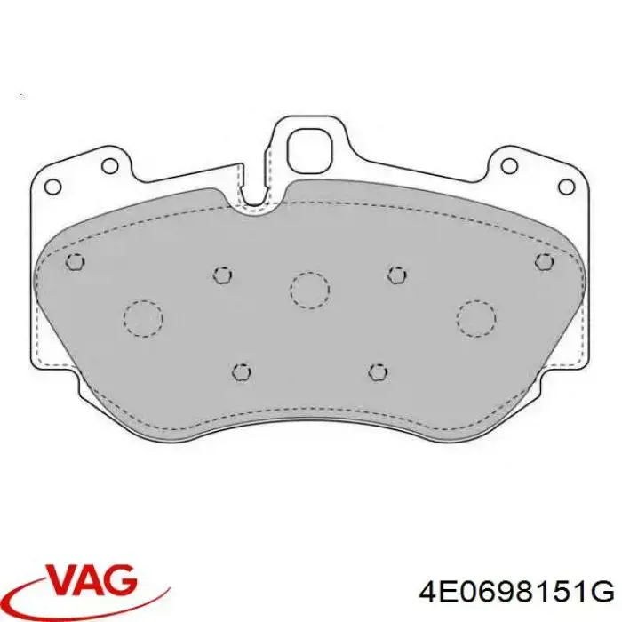 Купити 4E0698151G VAG Колодки гальмівні передні, дискові