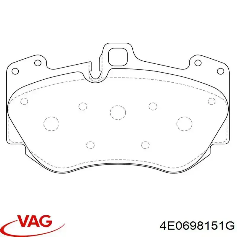 Передні тормозні колодки 4E0698151G VAG