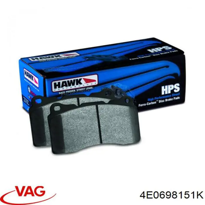 Гальмівні колодки VAG 4E0698151K ціна, від 77.19 USD