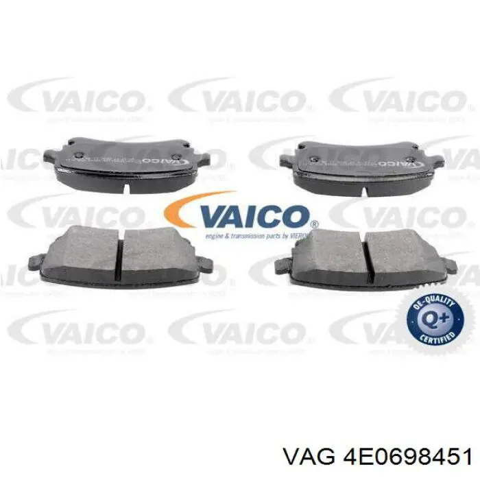 Задні гальмівні колодки VAG 4E0698451 ціна, від 30.51 USD