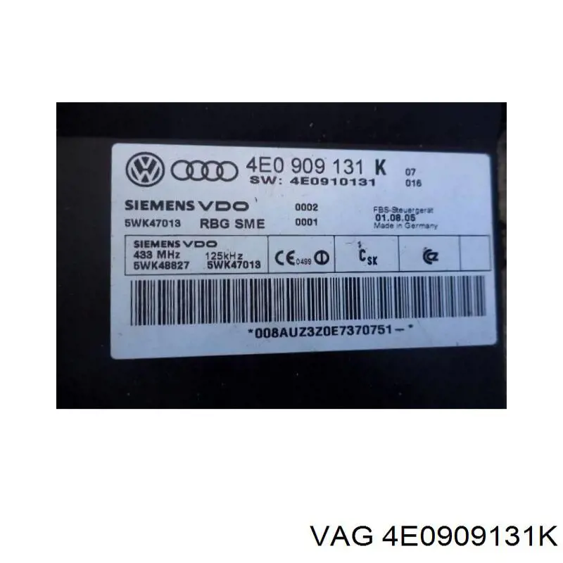  VAG 4E0909131K ціна, від 124.60 USD