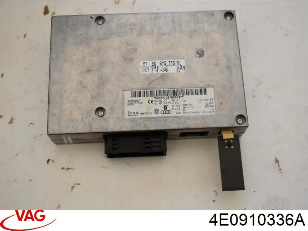 4E0910336A VAG Блок керування Bluetooth