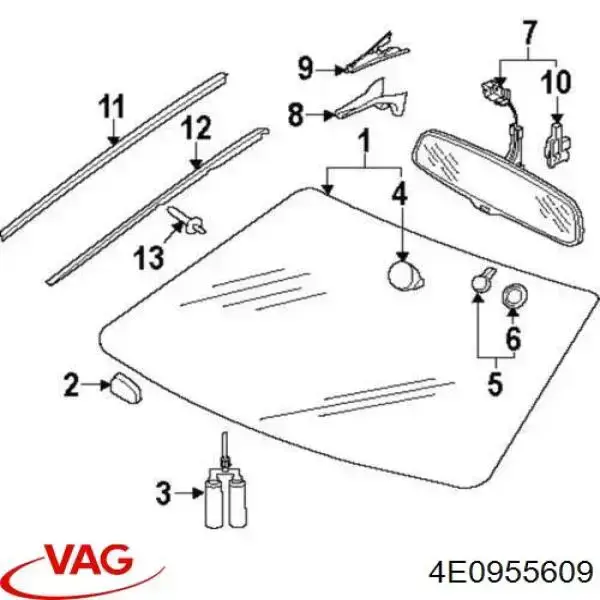 Купити 4E0955609 VAG Пластина датчика дощу