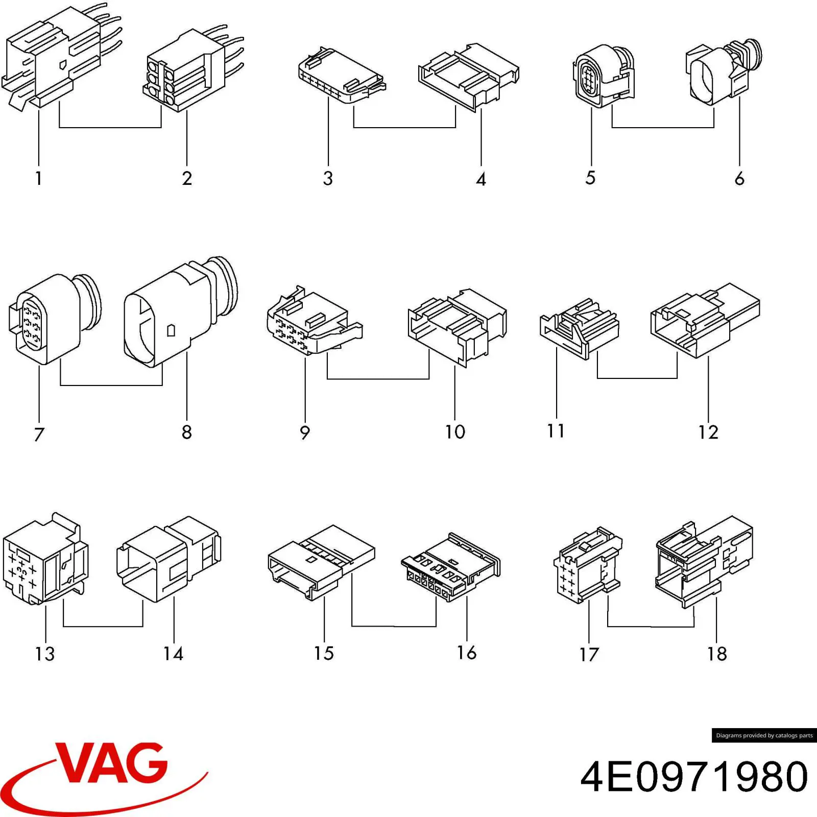  VAG 4E0971980 ціна, від 10.75 USD
