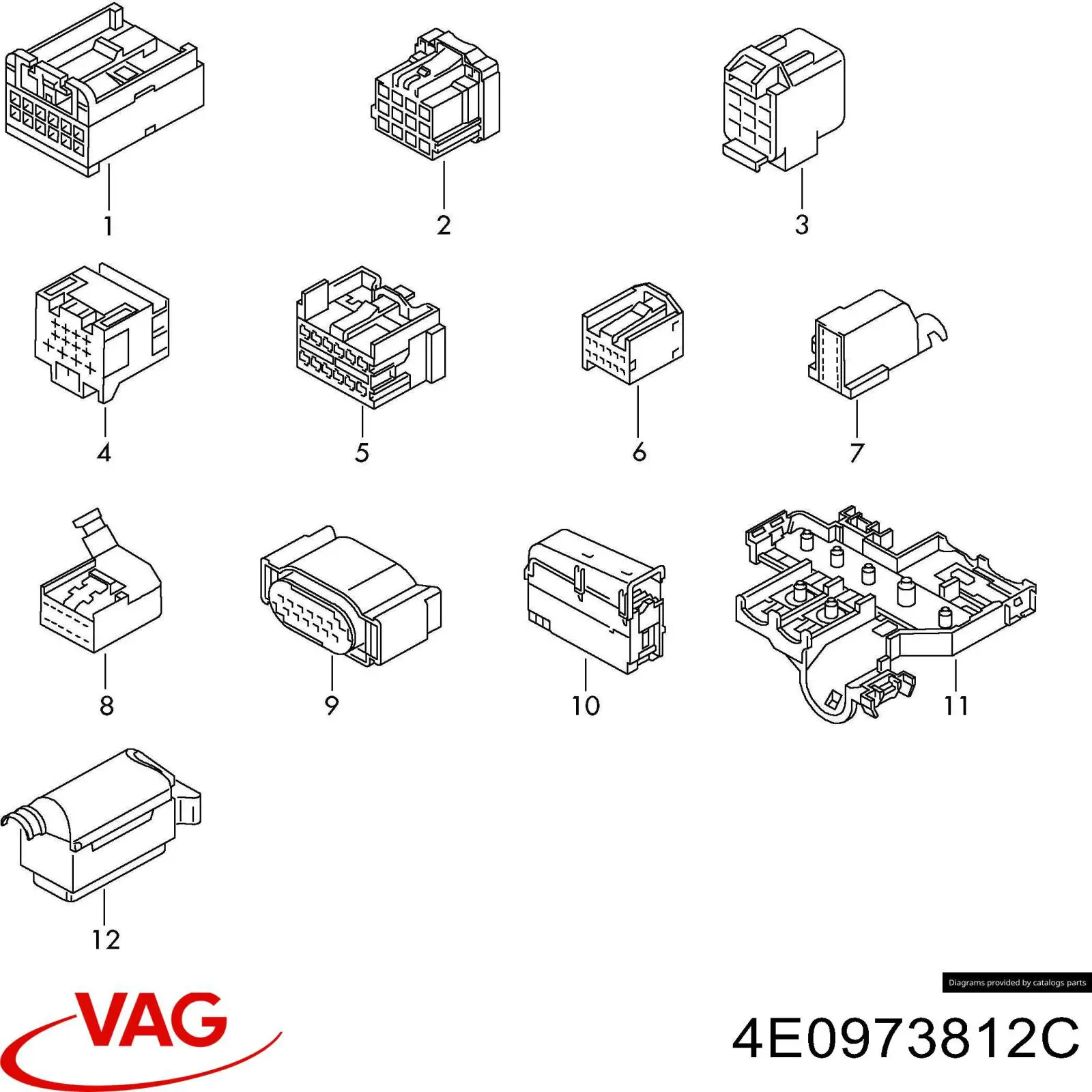  VAG 4E0973812C ціна, від 7.60 USD
