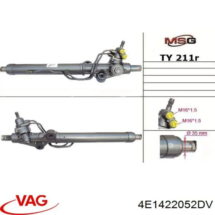 Купити 4E1422052DX VAG Рульова рейка