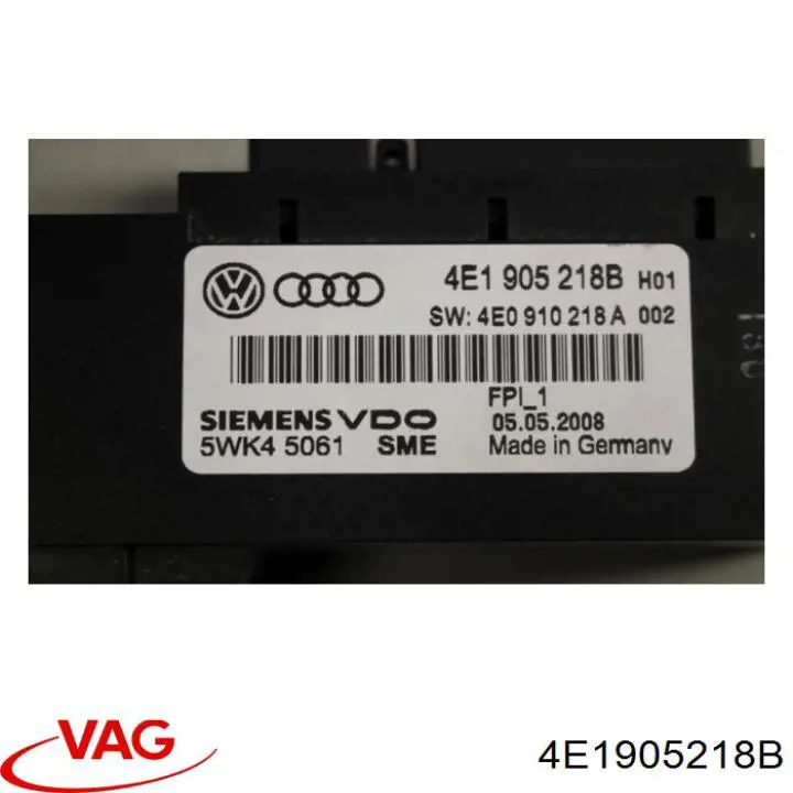  4E1905218B VAG