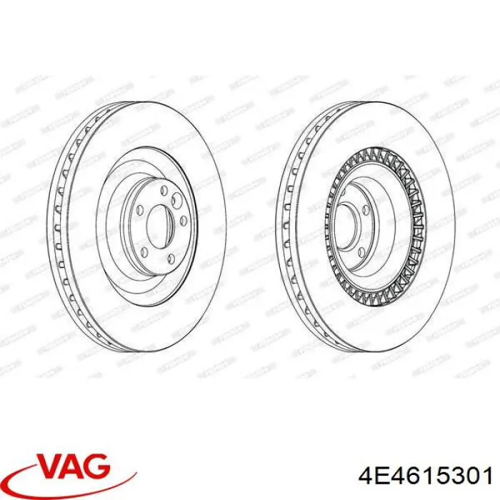 Диск переднього гальма VAG 4E4615301 ціна, від 691.22 USD