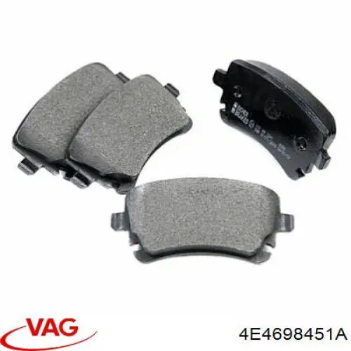 Задні гальмівні колодки 4E4698451A VAG