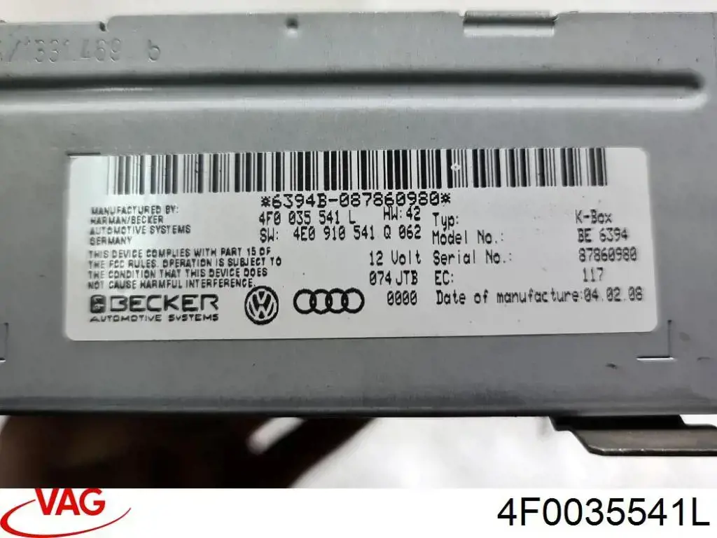 Купити 4F0035541L VAG Блок керування мультимедійний